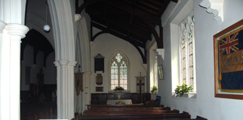 The south aisle looking east May 2010